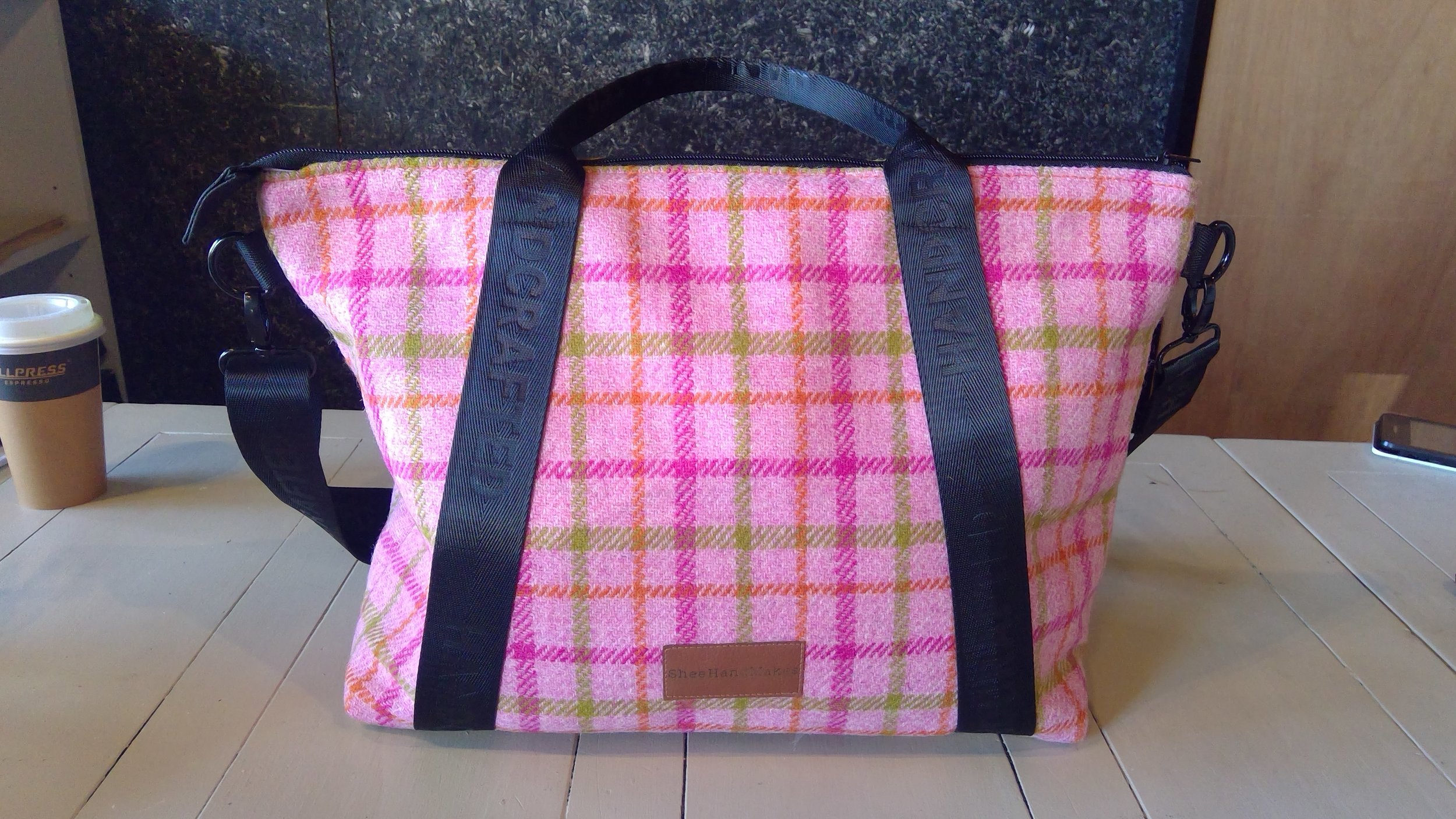 Large Harris Tweed® Tote Bag - Pink