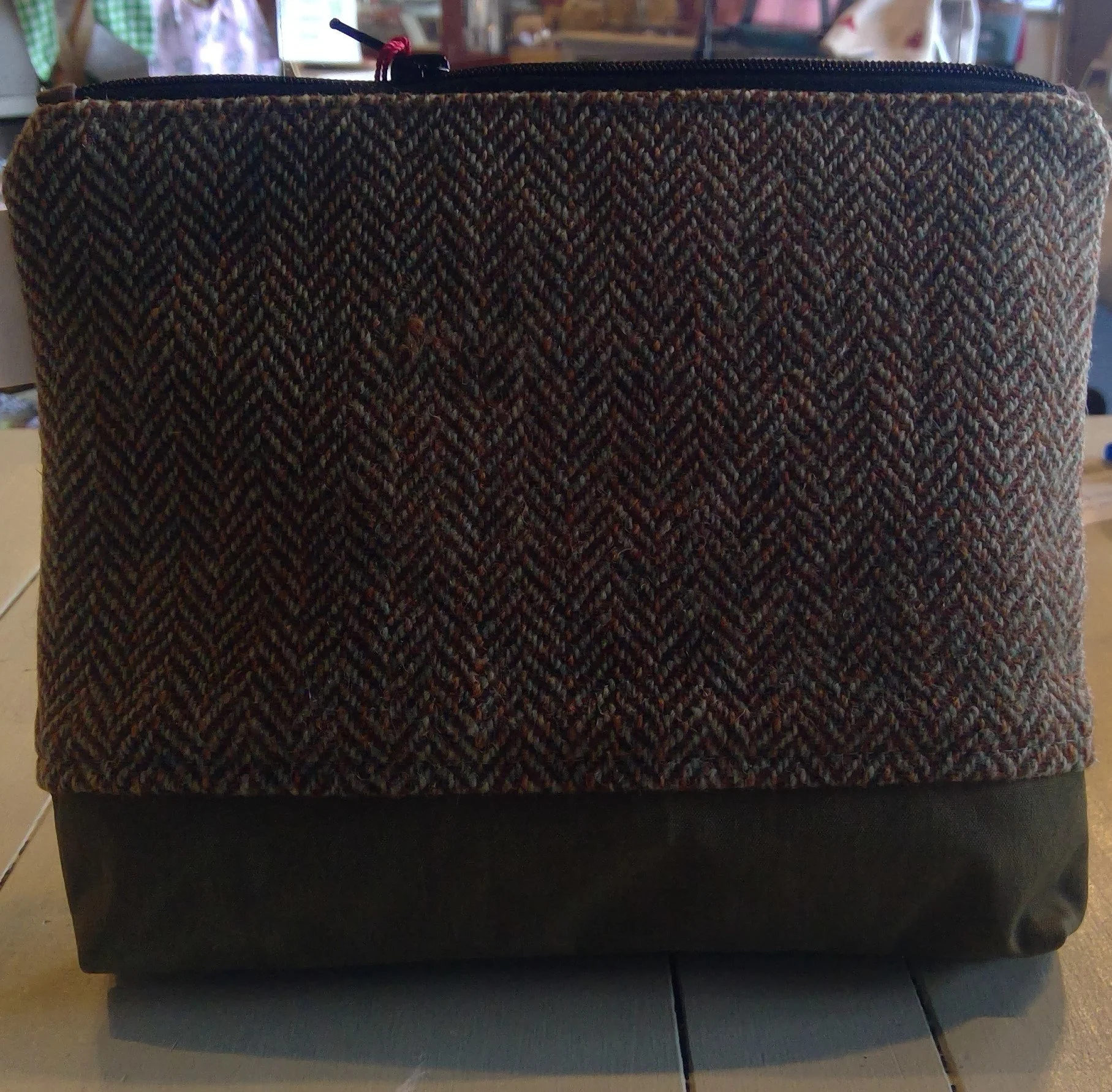 Large Harris Tweed® Pouch - Winter Herringbone