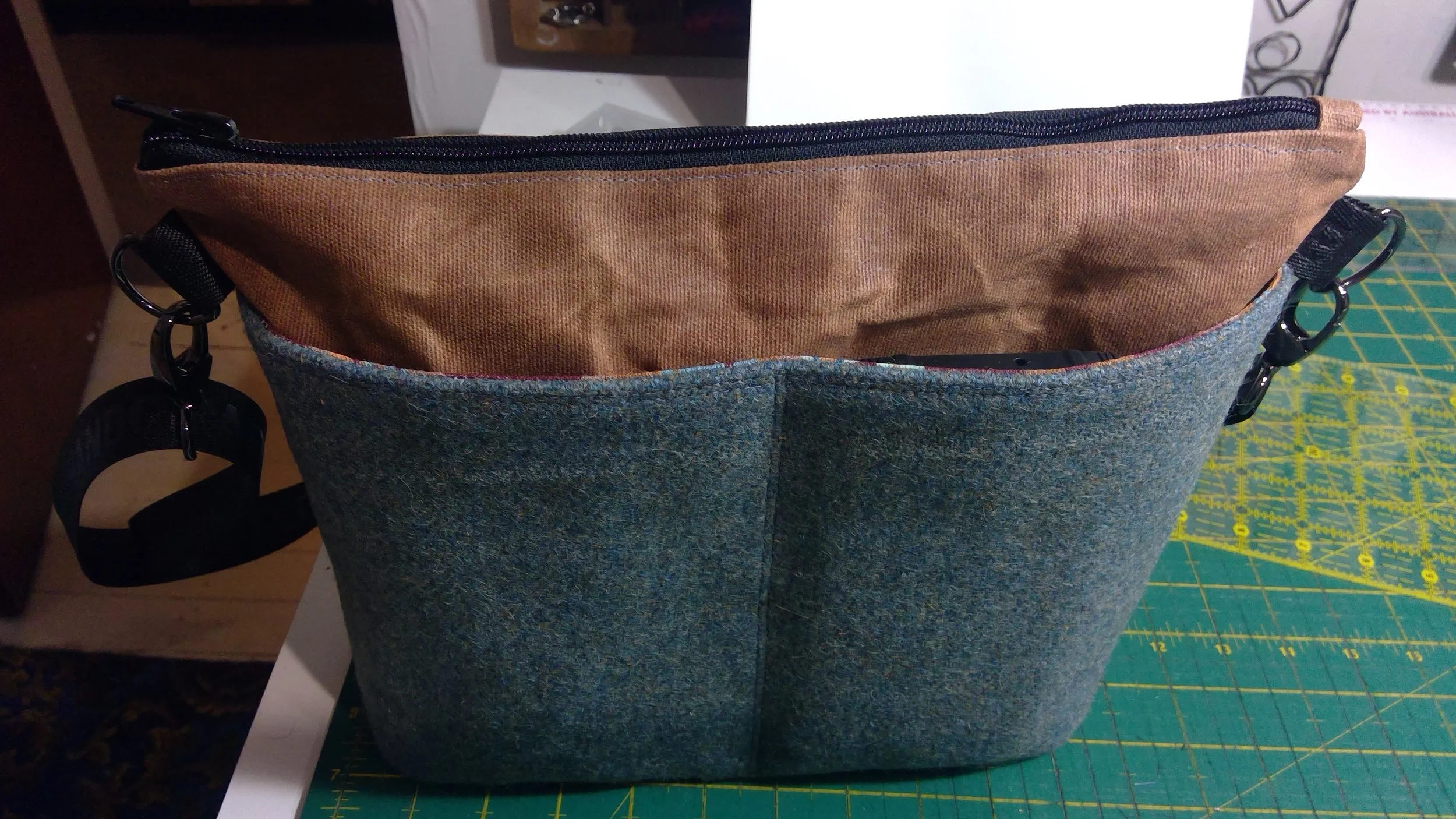 Harris Tweed® Tote Bag - Blue & Tan