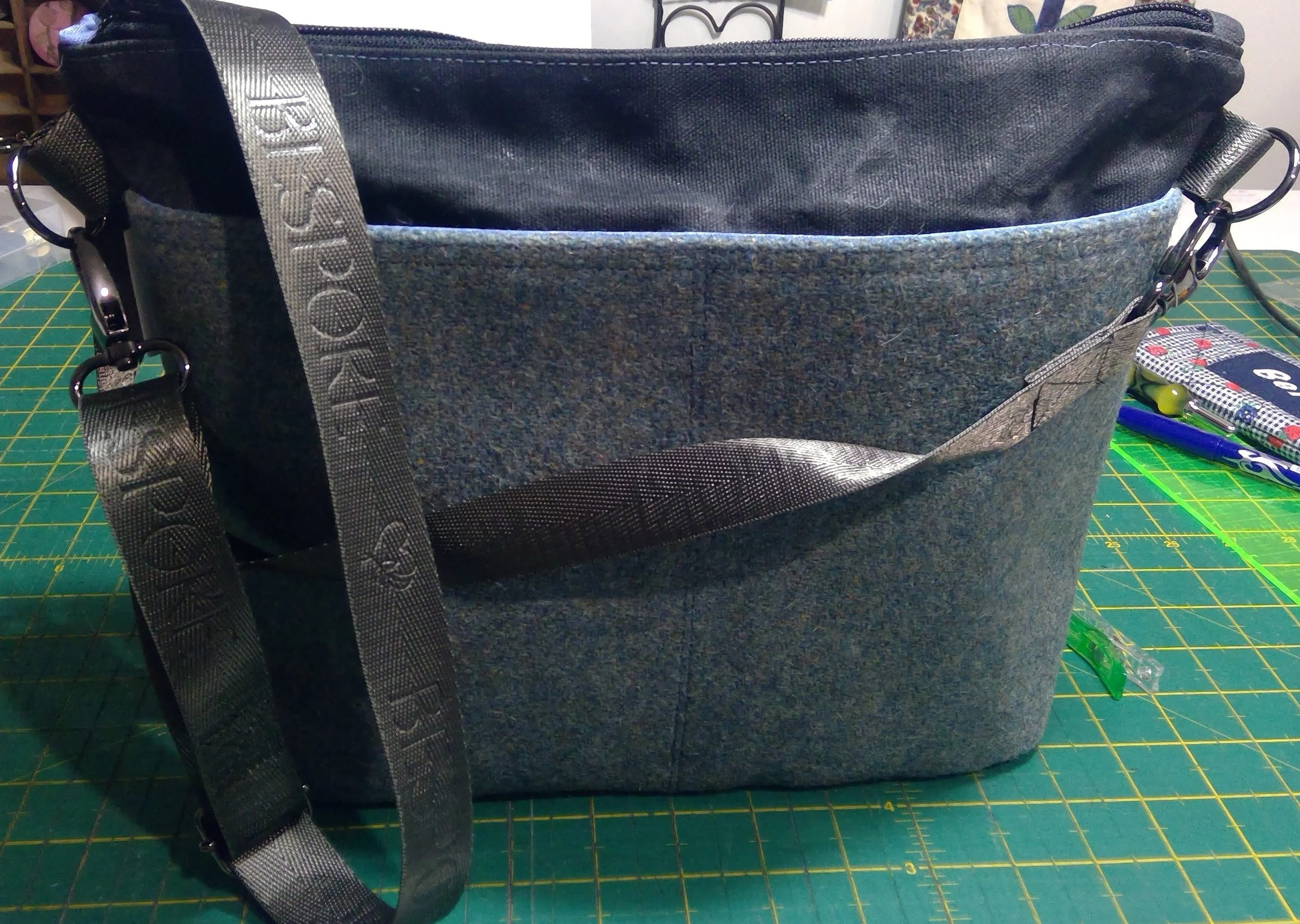 Harris Tweed® Tote Bag - Blue & Black