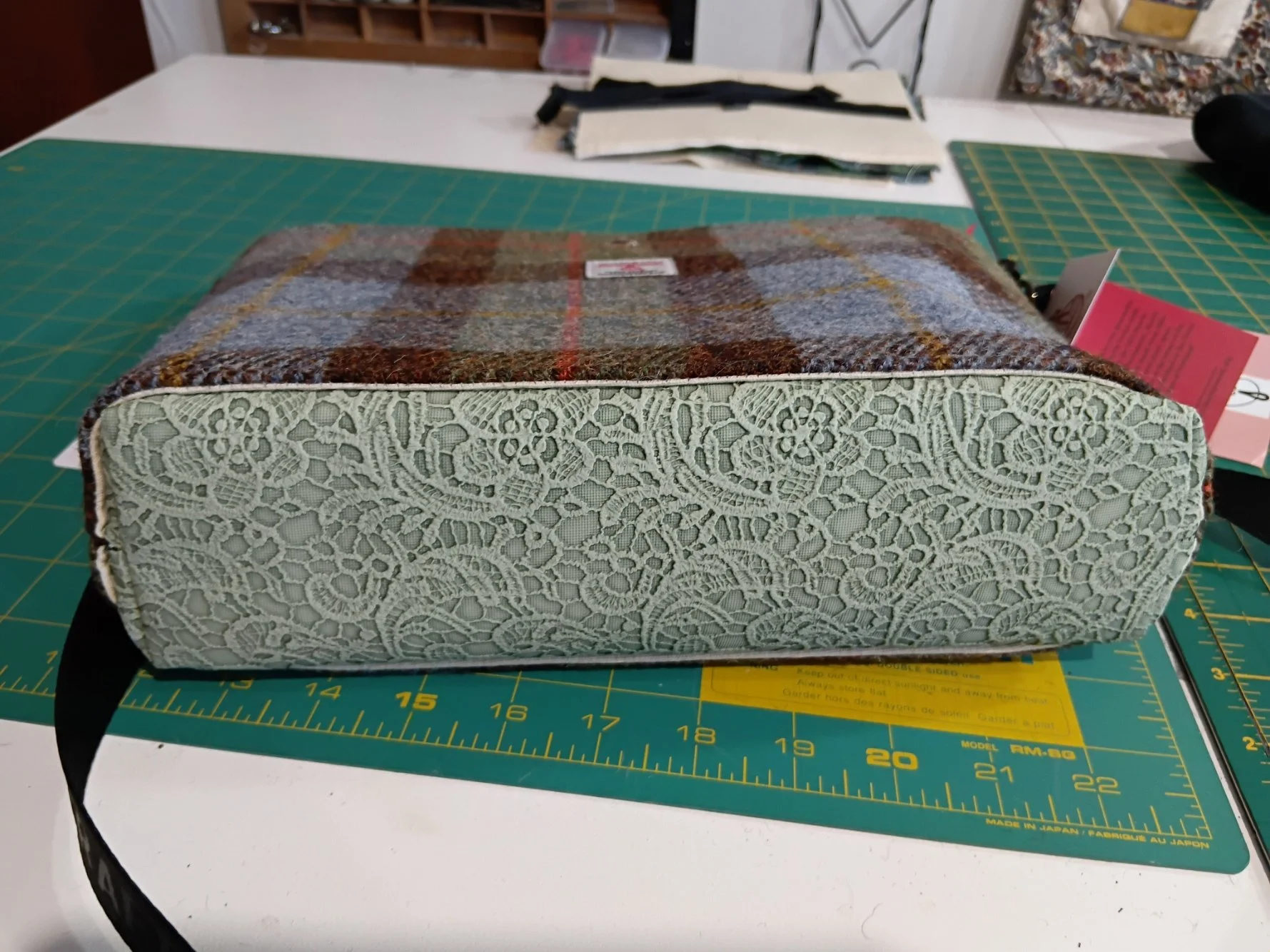 Harris Tweed® Tote Bag - McLeod Tartan & Floral Vinyl