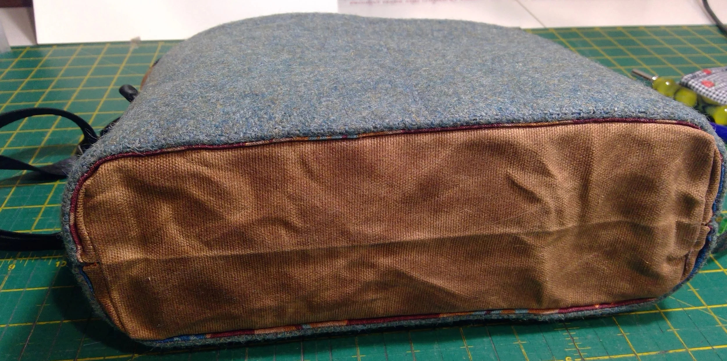 Harris Tweed® Tote Bag - Blue & Tan