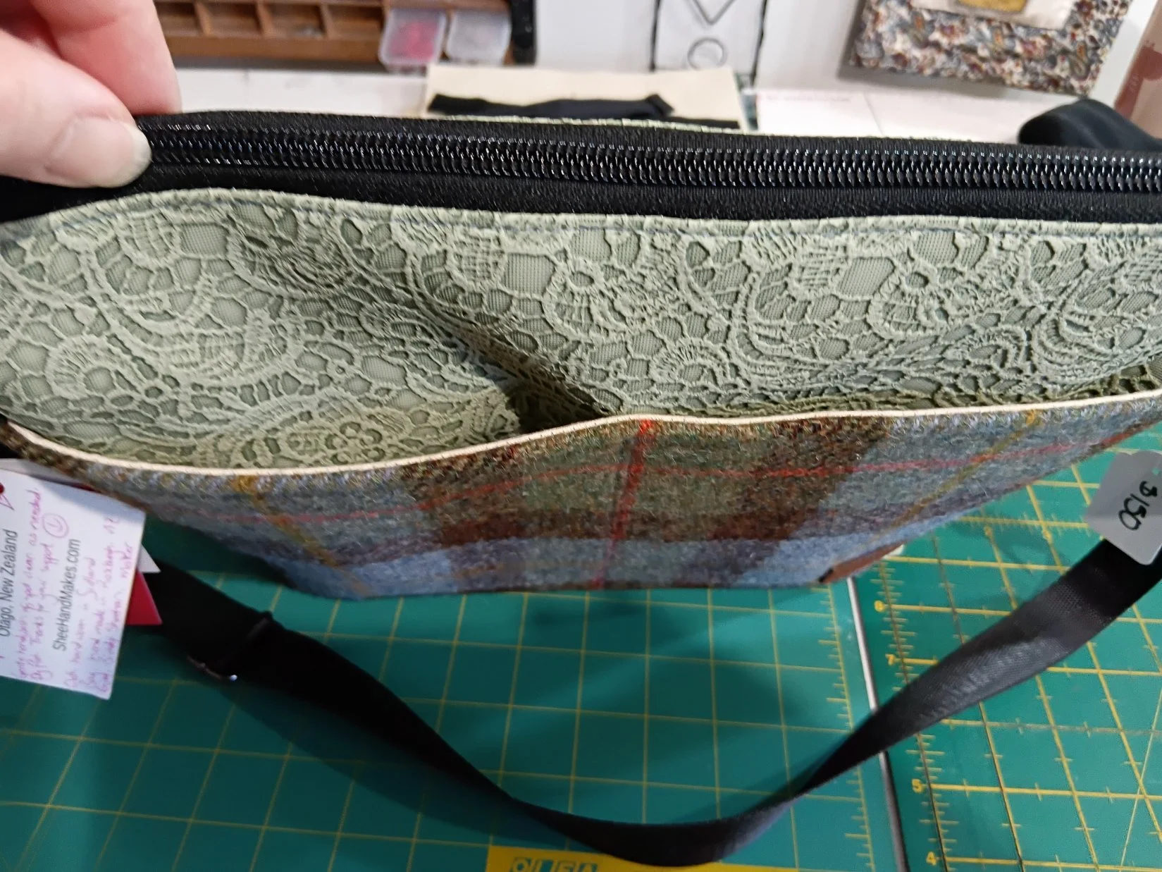Harris Tweed® Tote Bag - McLeod Tartan & Floral Vinyl