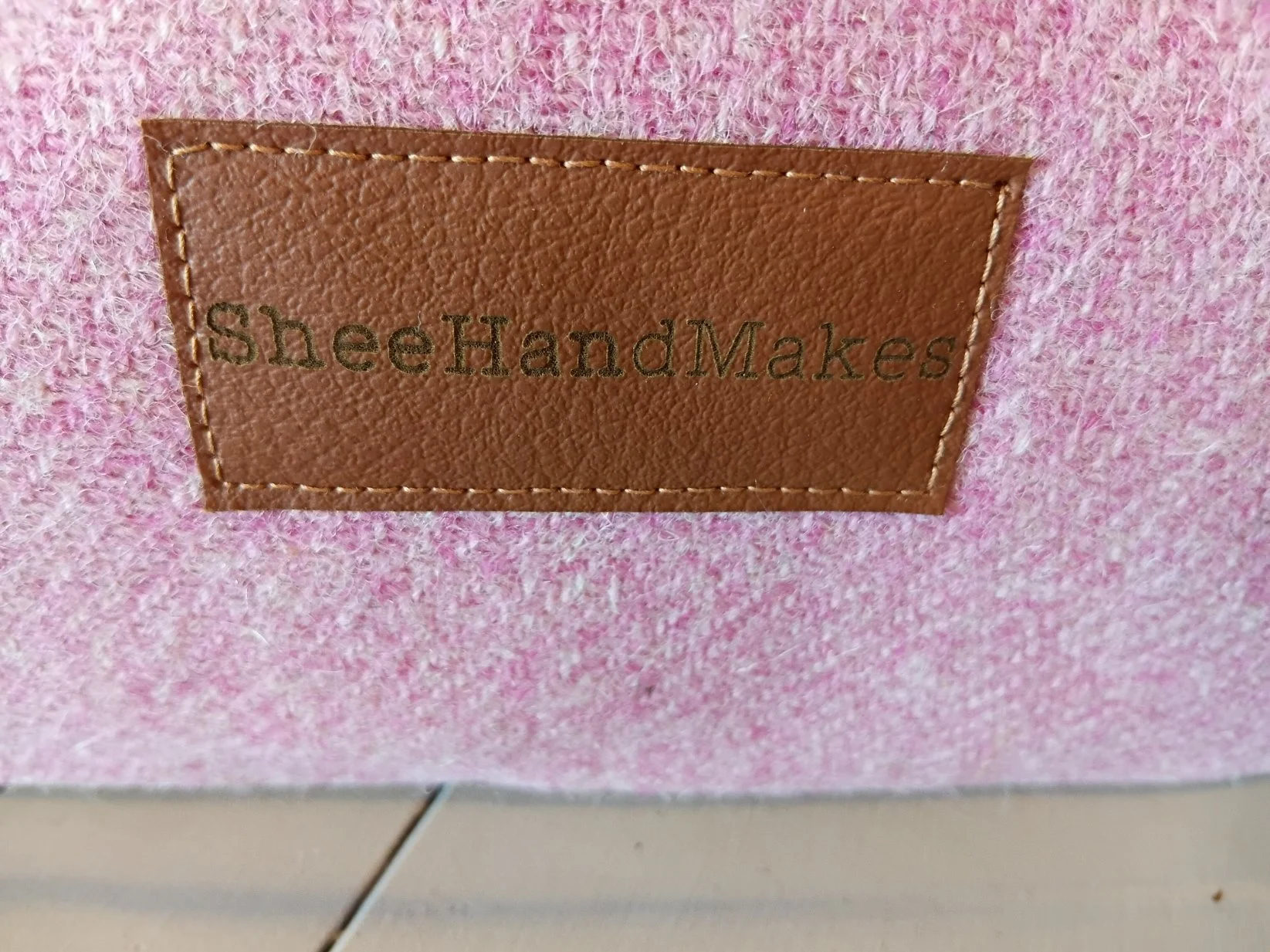 Large Harris Tweed® Tote Bag - Pink 3