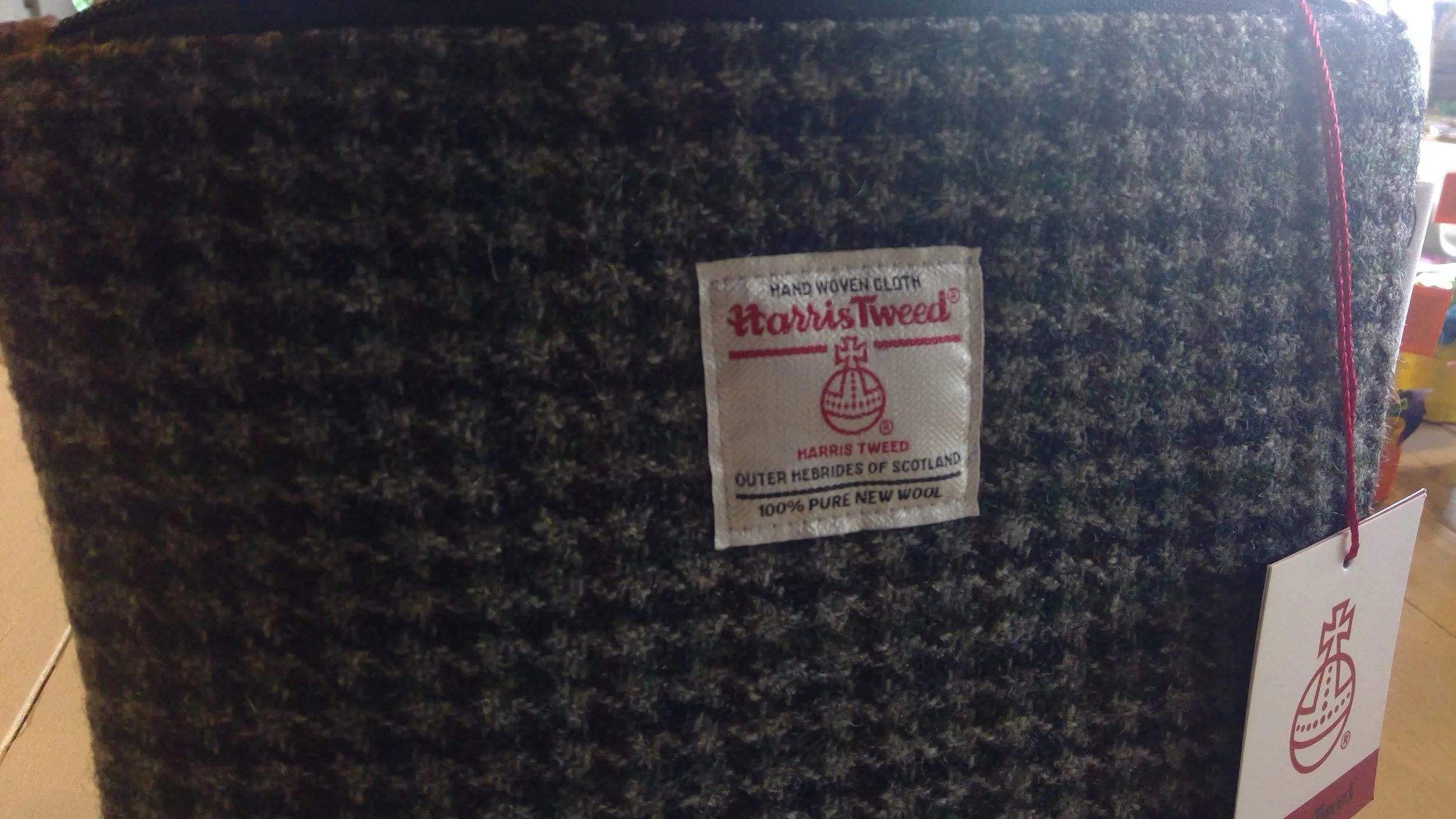 Large Harris Tweed® Pouch - Vintage Dogtooth