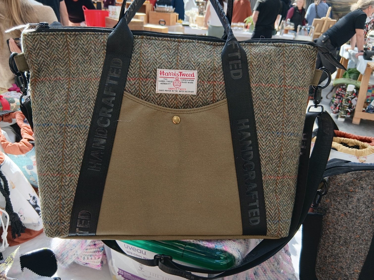 Large Harris Tweed® Tote Bag - Green