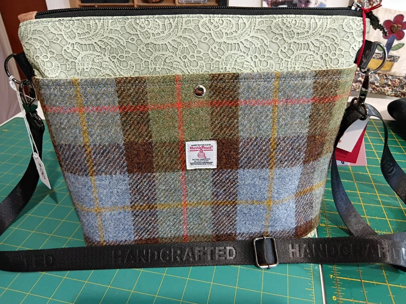 Harris Tweed® Tote Bag - McLeod Tartan & Floral Vinyl