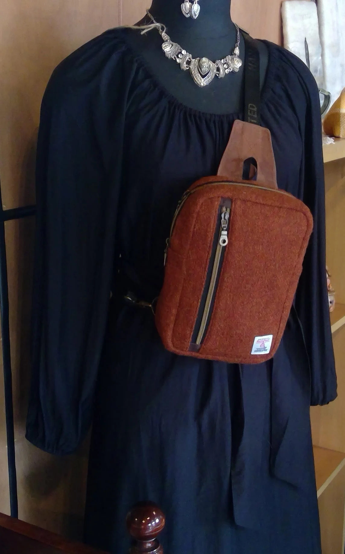 Harris Tweed® Sling Bag - Rusty Orange