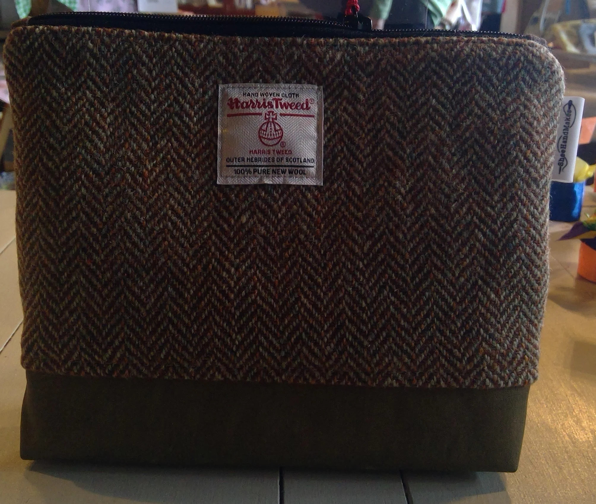 Large Harris Tweed® Pouch - Winter Herringbone