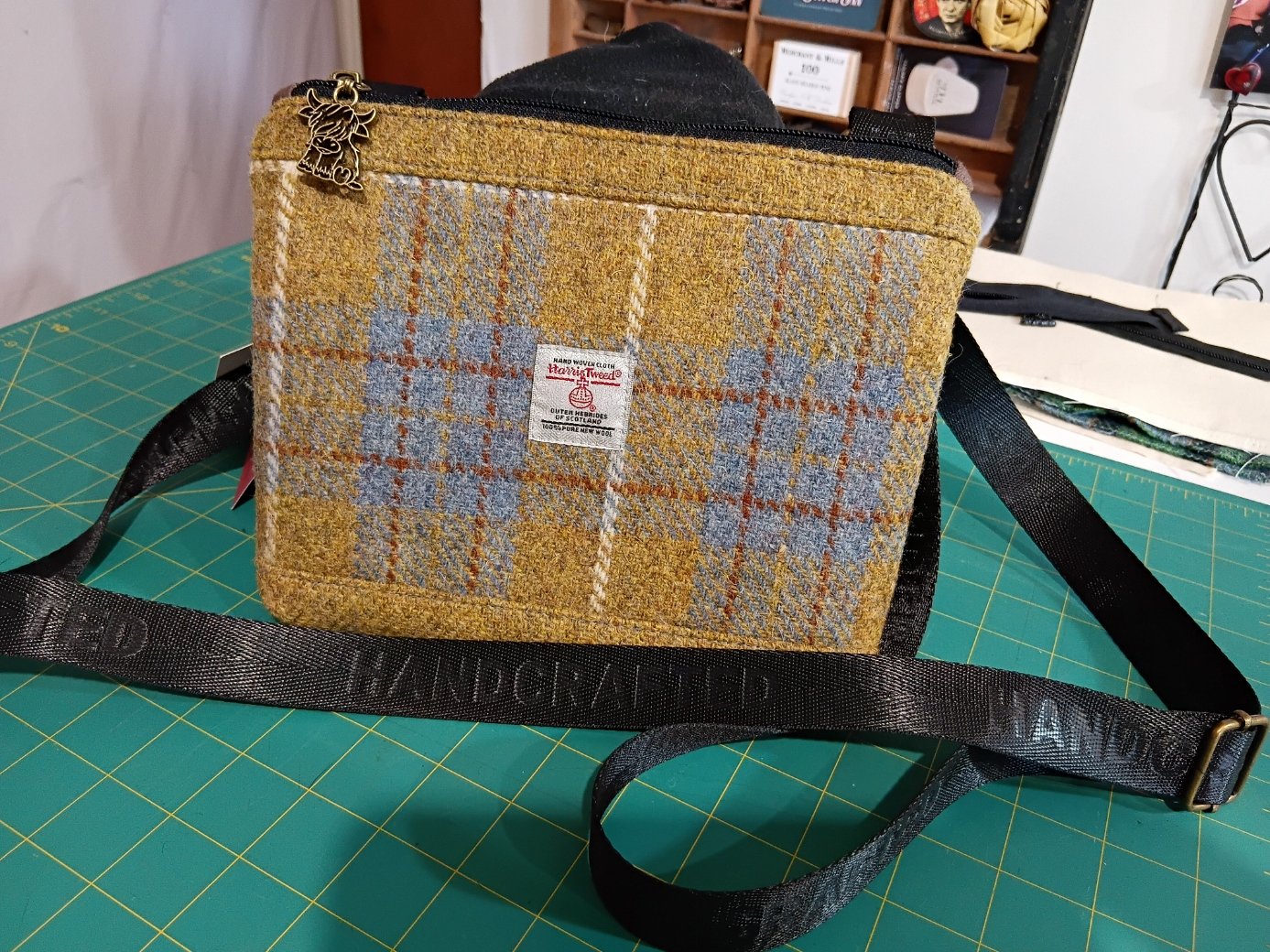 Harris Tweed® Crossbody Bag - McLeod Tartan & Mustard