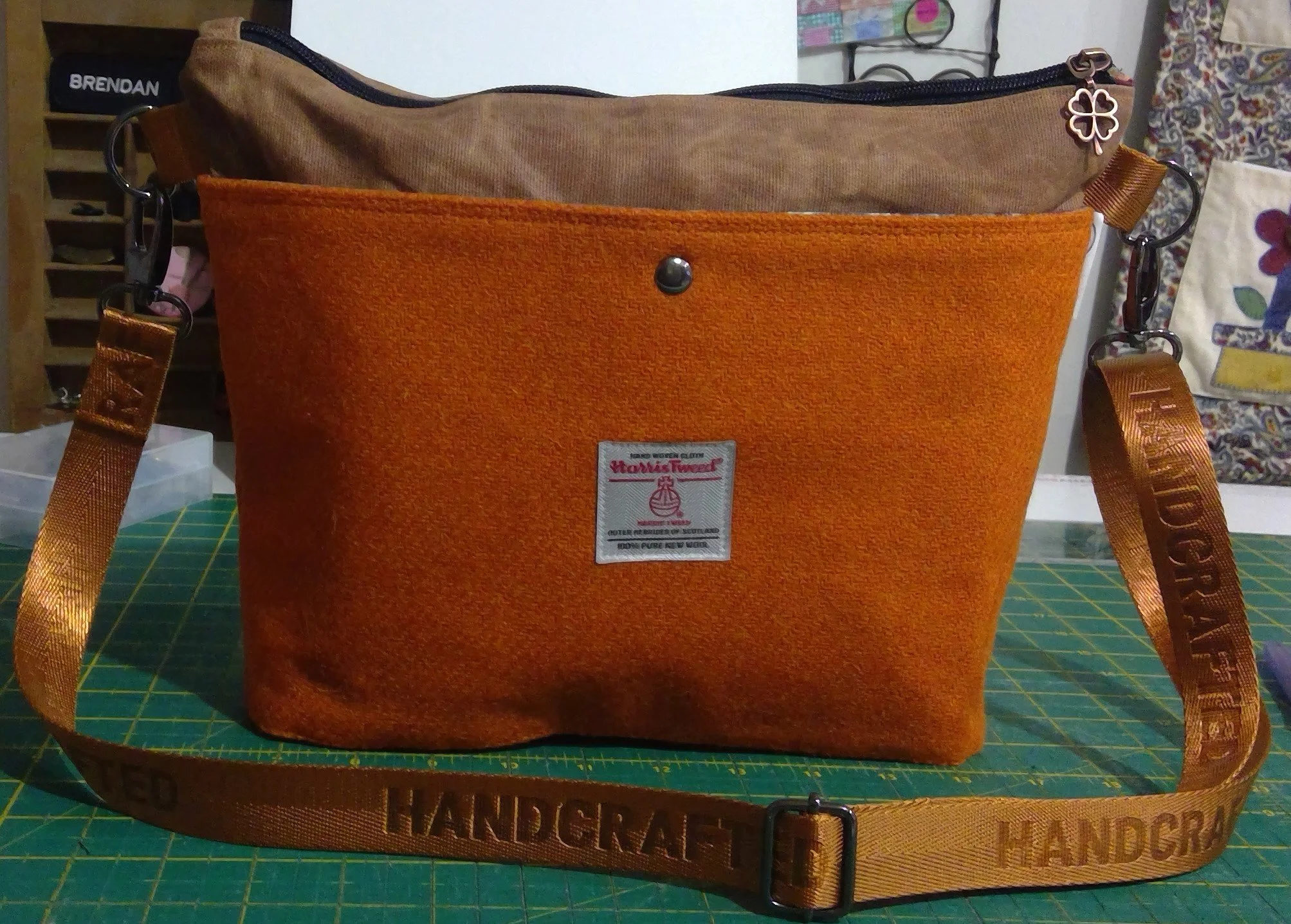 Harris Tweed® Tote Bag - Orange