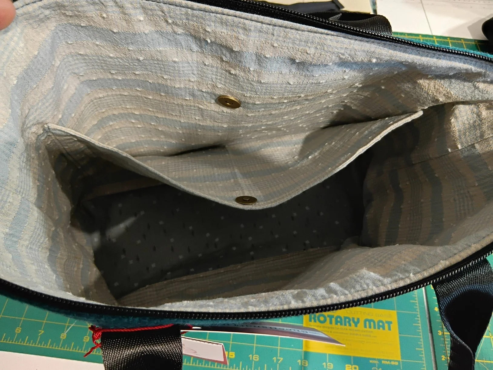 Large Harris Tweed® Tote Bag - Turquoise Blue