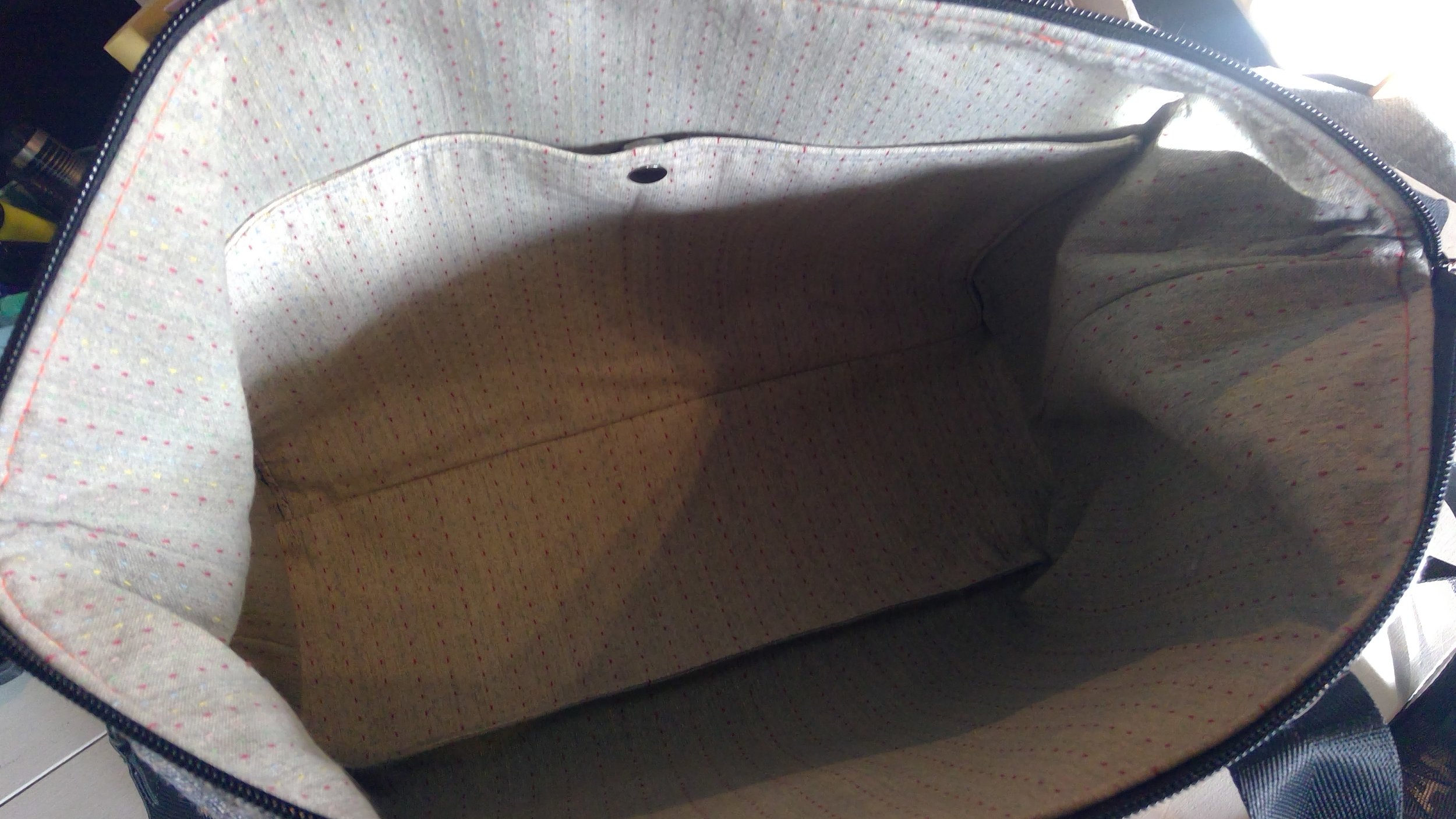 Large Harris Tweed® Tote Bag - Flecky & Orange