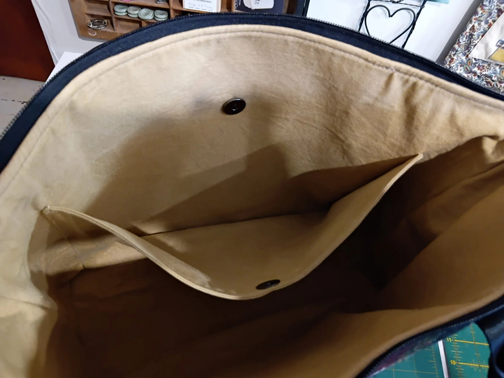 Large Harris Tweed® Tote Bag - Winter & Orange