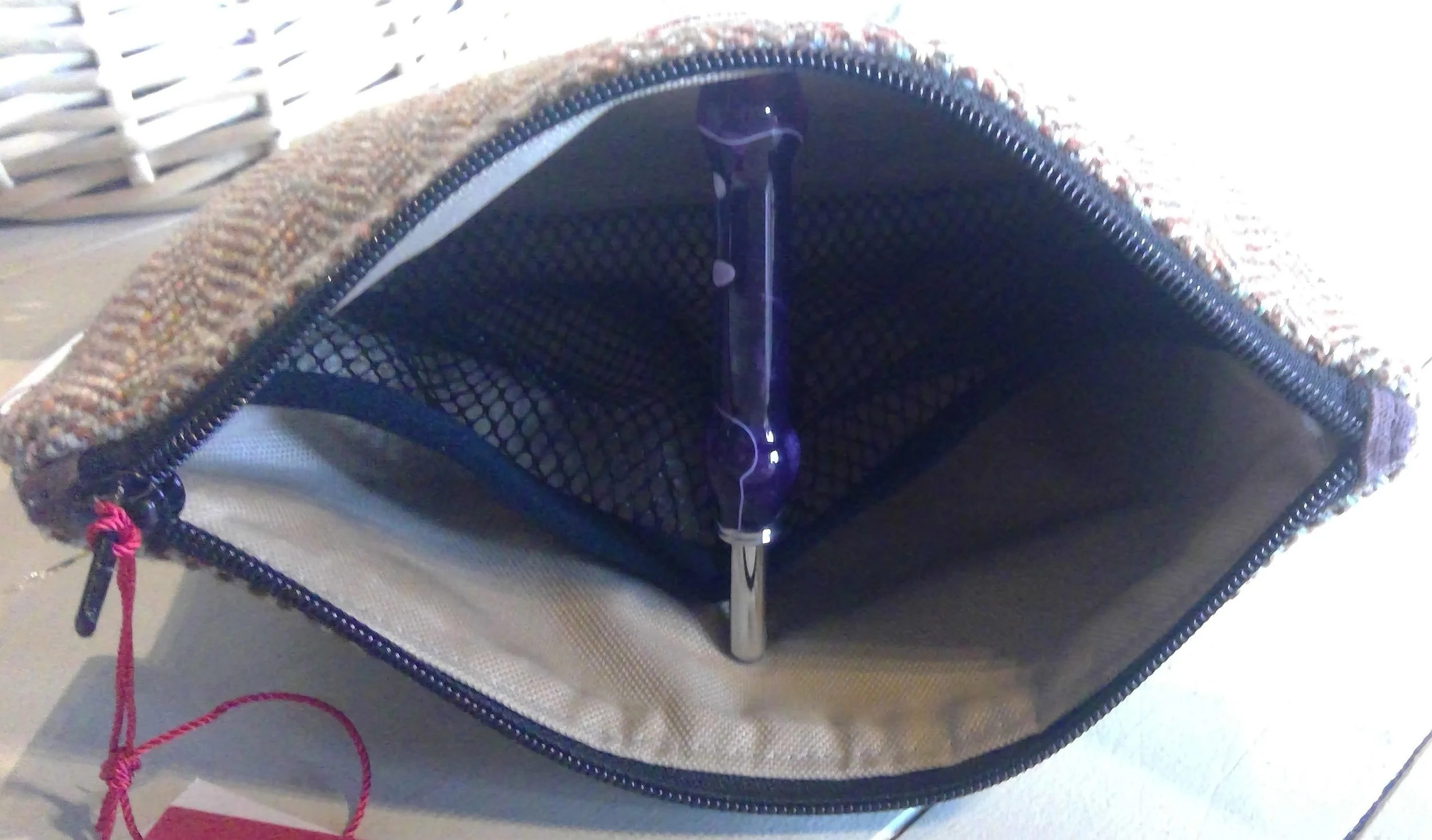 Large Harris Tweed® Pouch - Winter Herringbone